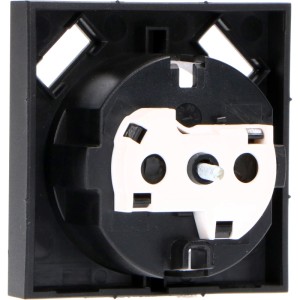 Schwarzer ProCharge Steckdoseneinsatz mit USB-A Anschlüssen.