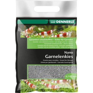 Verpackung Nano Garnelenkies Arkansas Grau, Bodengrund für Aquarien.