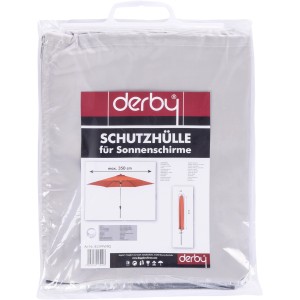 Derby Schirmhülle Basic Hellgrau für Sonnenschirme bis 250cm, wetterfest.