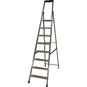 Krause Solido Stufen-Steh-Leiter mit 8 Stufen für sicheren Stand bei Arbeiten.