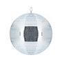 Relaxdays Discokugel Kunststoff Glas Metall Silber mit Öse 30 cm 1,2 kg