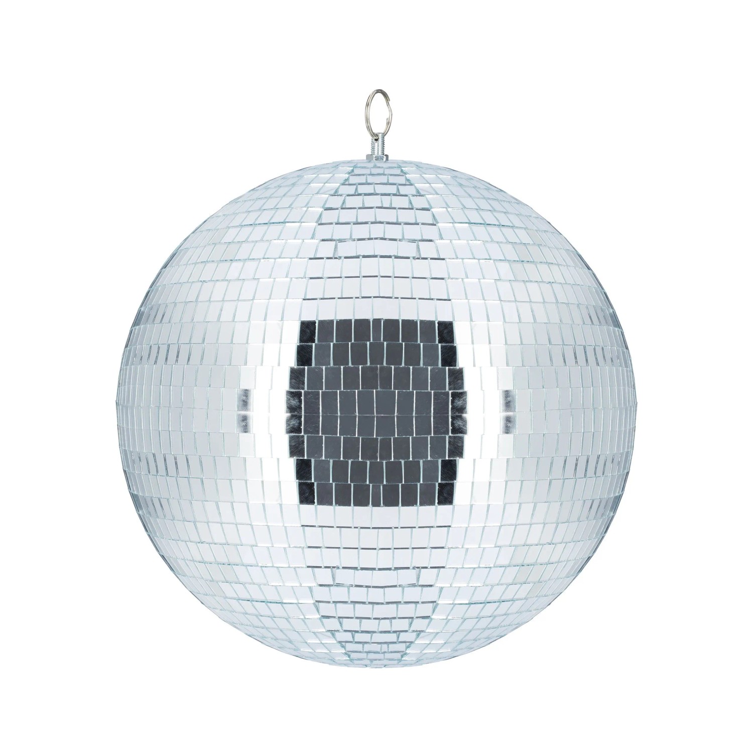 Relaxdays Discokugel Kunststoff Glas Metall Silber mit Öse 30 cm 1,2 kg