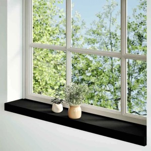 vidaXL Fensterbänke 2 Stk Dunkelbraun 90x15x2 cm Massivholz Eiche 4009167