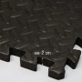 Schwarzes 12er Set eyepower Bodenschutzmatten, 63x63 cm, 2 cm dick, mit Rand. Puzzlematte für Werkstatt, Garage.