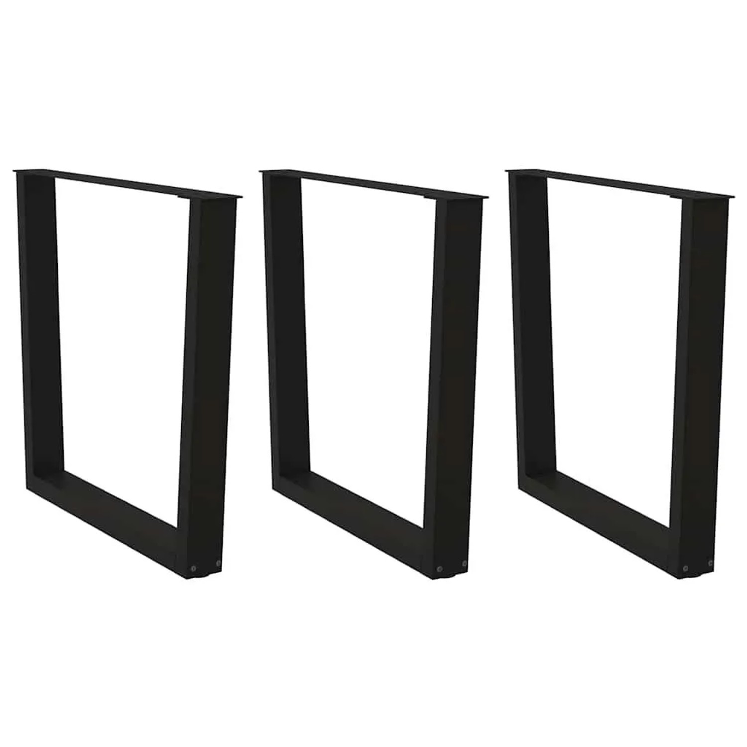 vidaXL Esstischbeine V-Form 3 Stk Schwarz 90x72-73,3 cm Stahl 4012668