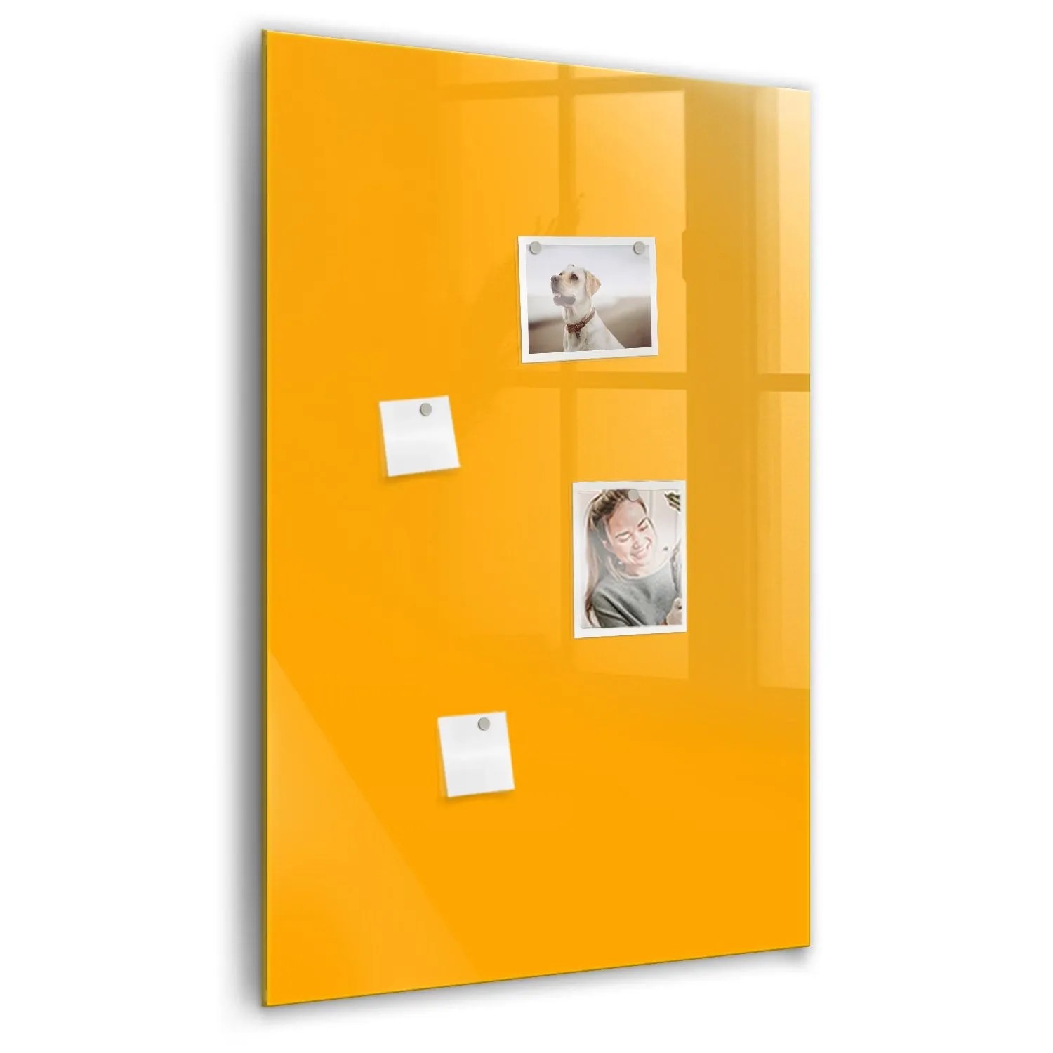 Tulup Beschreibbare Glasmagnettafel Goldgelbe Farbe 60x90 cm Magnettafel Bü günstig online kaufen