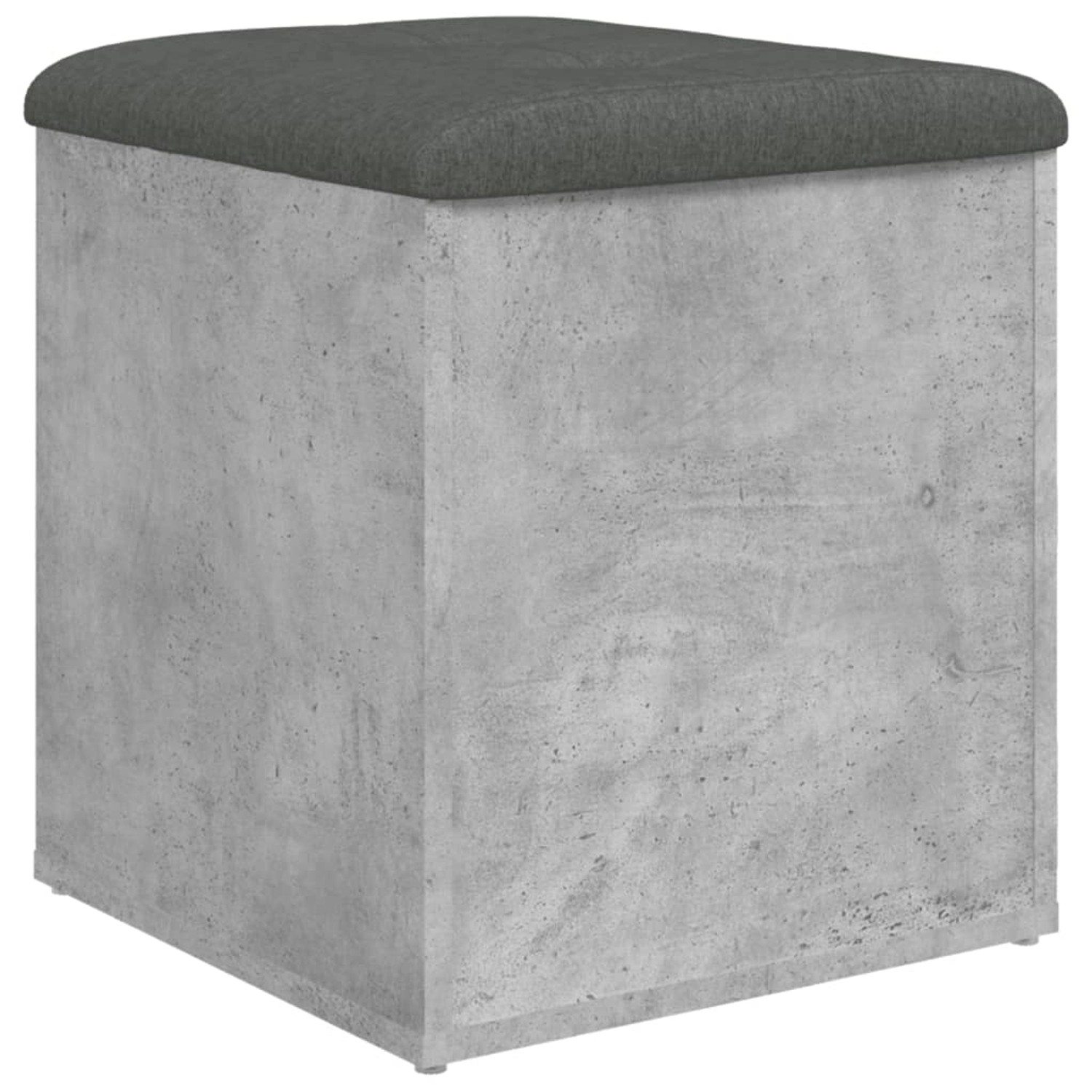 vidaXL Sitzbank mit Stauraum Betongrau 42x42x45 cm Holzwerkstoff