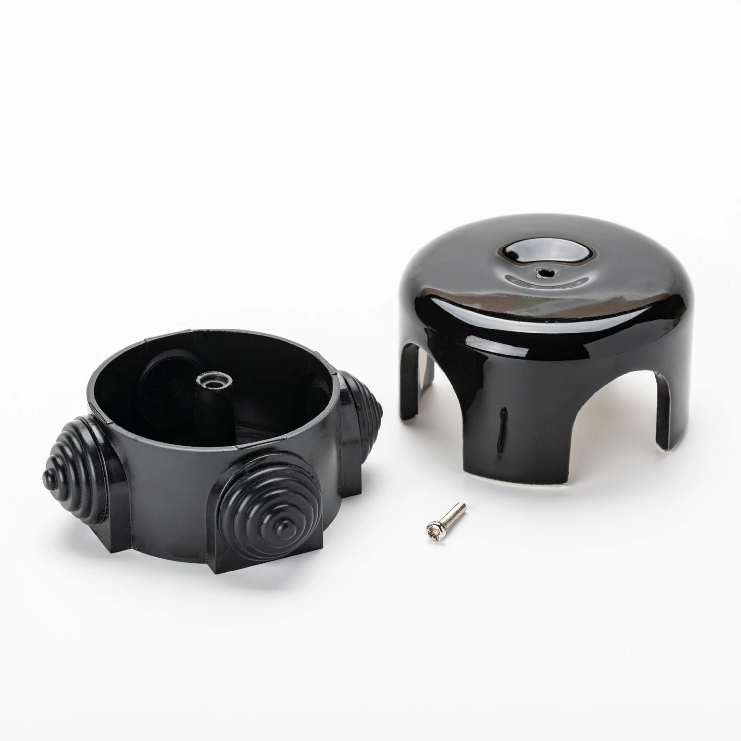 Orion Lightstyle Verteilerbaldachin Keramik Ø 75 mm Schwarz