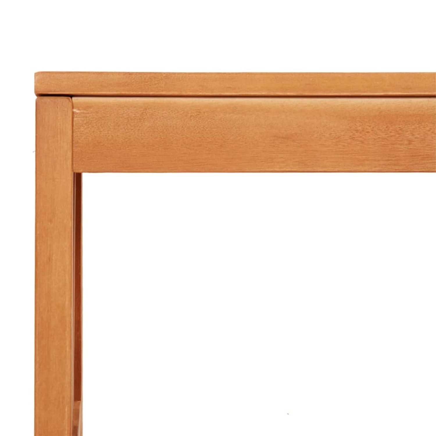 Detailansicht einer Gartenbank aus Eukalyptusholz, Teil einer vidaXL Gartenbank.