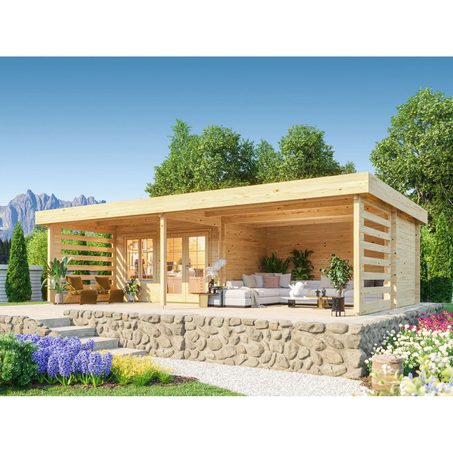 Fjordholz Gartenhaus Modell Jonte 44 Naturbelassen