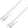 2er Set flache LED Unterbauleuchten aus Aluminium, 90cm, warmweiß, mit Schalter für Küchenbeleuchtung.