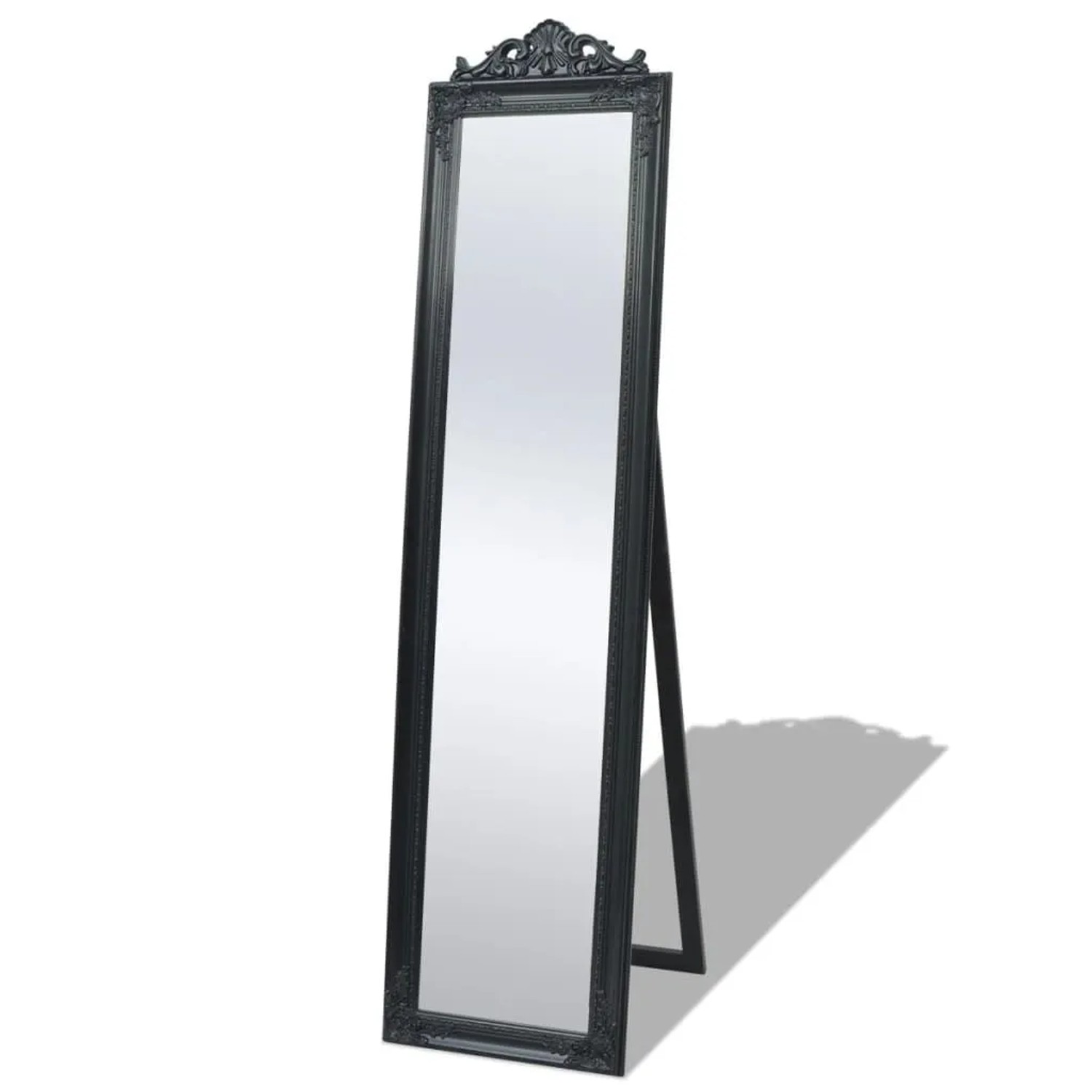 vidaXL Standspiegel im Barock-Stil 160x40 cm Schwarz 243694