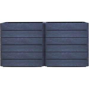 Garantia Hochbeet Ergo Vario 2 Stone, Kunststoff-Hochbeet im Stone-Design, modulare Bauweise.