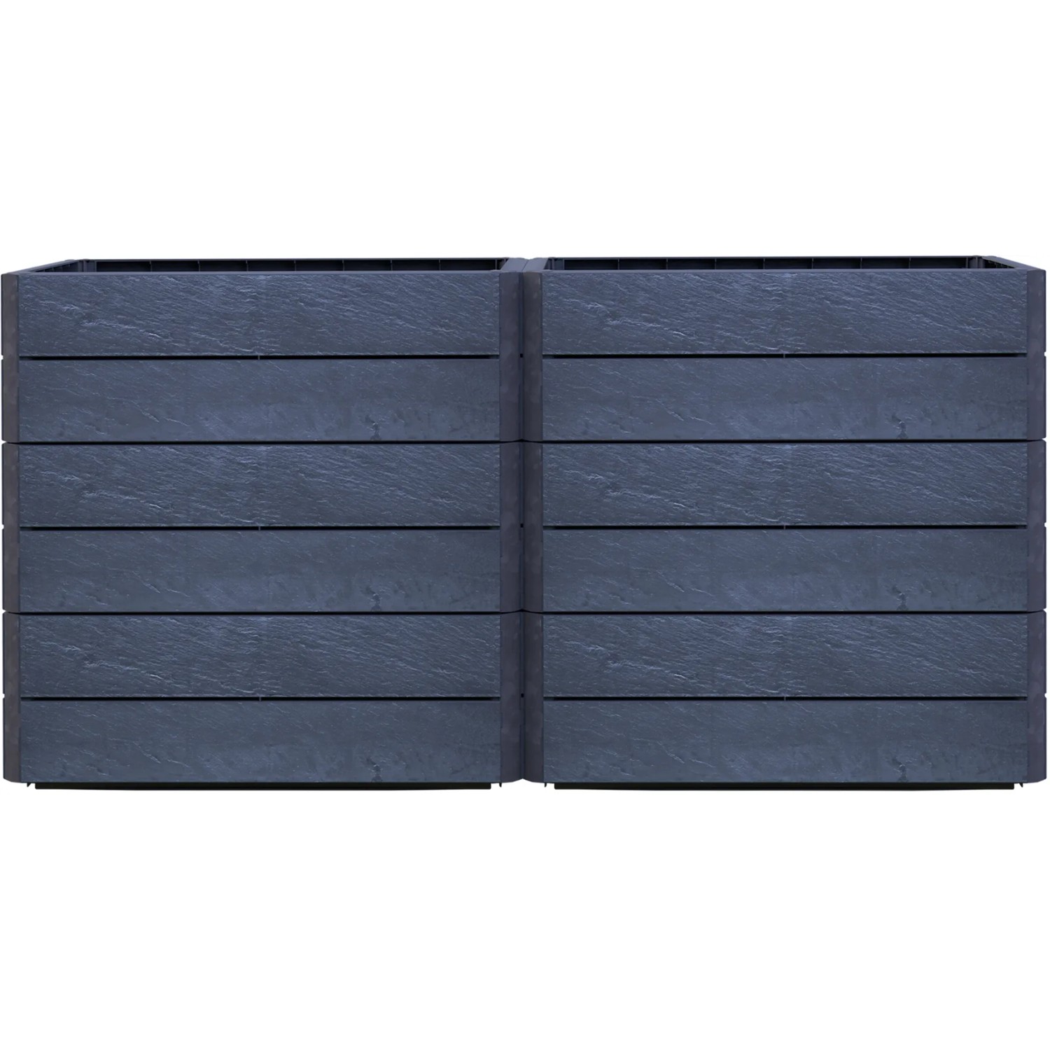 Garantia Hochbeet Ergo Vario 2 Stone, Kunststoff-Hochbeet im Stone-Design, modulare Bauweise.
