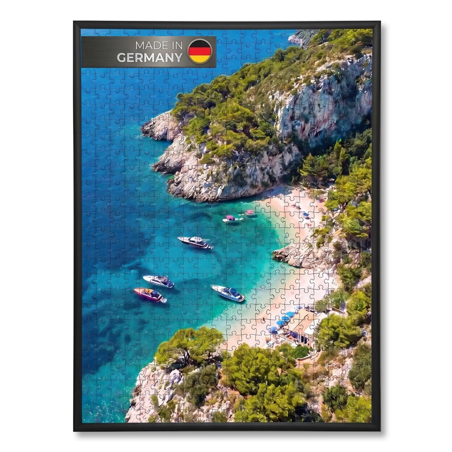 K-Möbel Puzzlerahmen 37x98 cm aus Aluminium in Schwarz