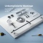 AM.PM Duscharmatur-Set X-Joy Chrom: Thermostat, Handbrause, Duschstange und Zubehör auf Marmorplatte.