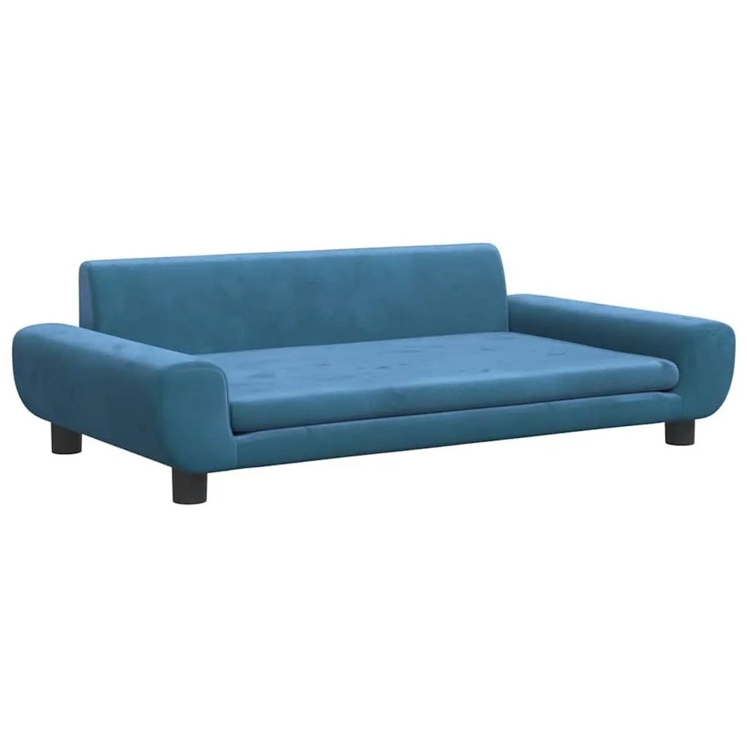 vidaXL Hundebett Blau 100x54x33 cm Samt 171981