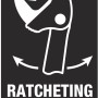 Symbol für selbstjustierenden Maulschlüssel mit Ratschenfunktion zum Schrauben von Muttern.