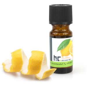 Höfer Chemie Duftöl Zitrone, 10ml Flasche mit Zitronenschale für Duftlampen & Potpourris.