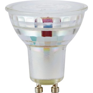 GU10 LED Leuchtmittel, 4W, warmweißes Licht für Wohnräume.