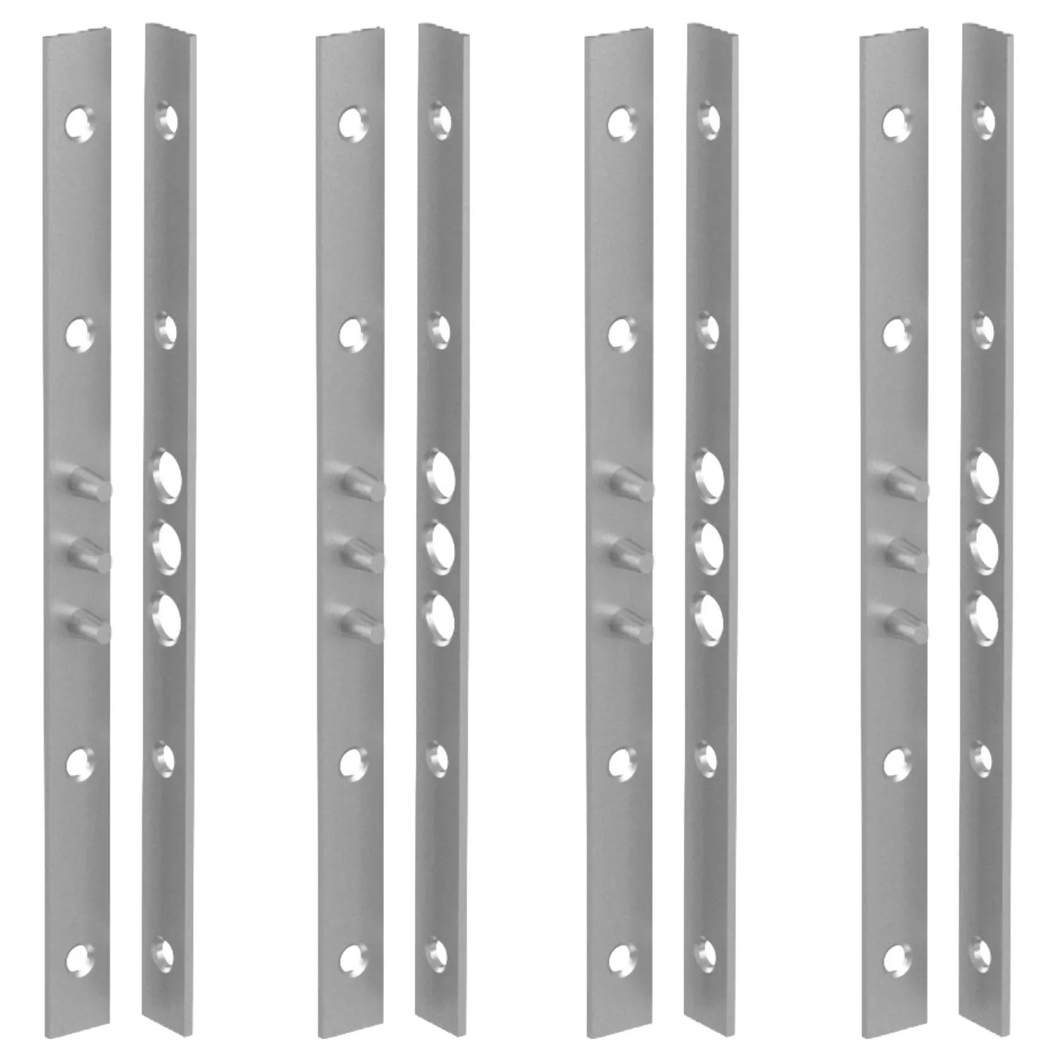 Basi - Bändersicherung - BS 280 - mit 3 Zapfen und Schrauben - 280x20 mm - Verzinkt - 4ER Set - 9552-0000