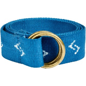 Blauer Scheibler Workwear Gürtel Work-4-You 8737 mit Metallschnalle und weißen Akzenten.
