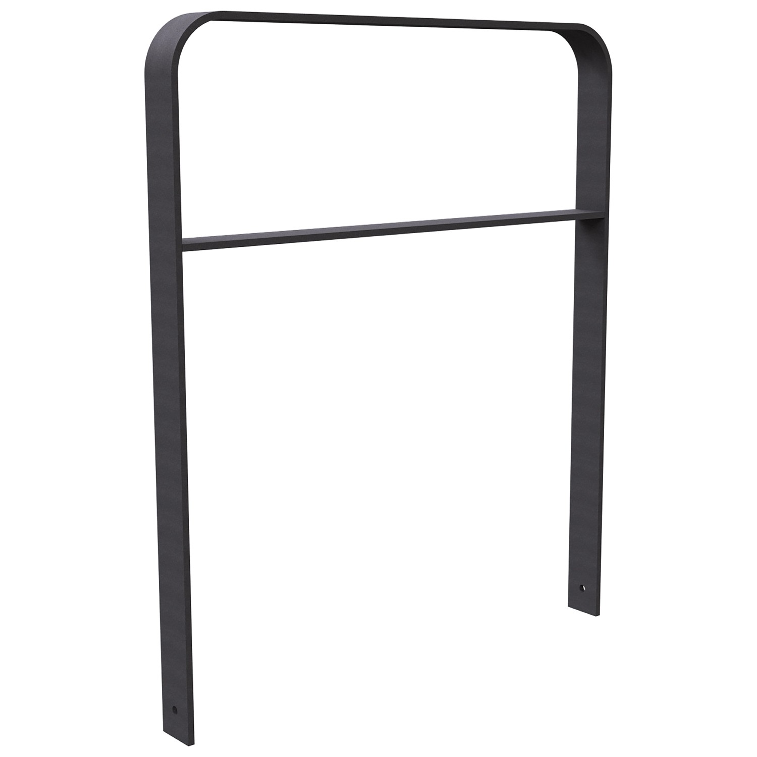 Schake Anlehnbügel Flachstahl Gebogen Querholm 1.200 mm x 1.000 mm Eisengrau
