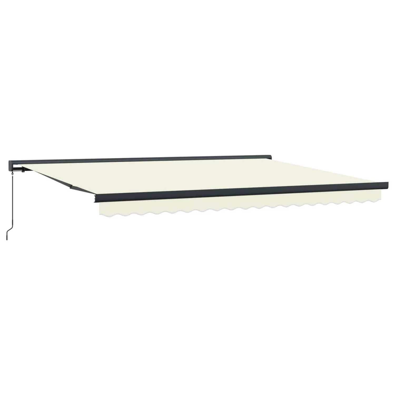 vidaXL Einziehbare Markise Creme und Grau 400 x 300 cm 3420197