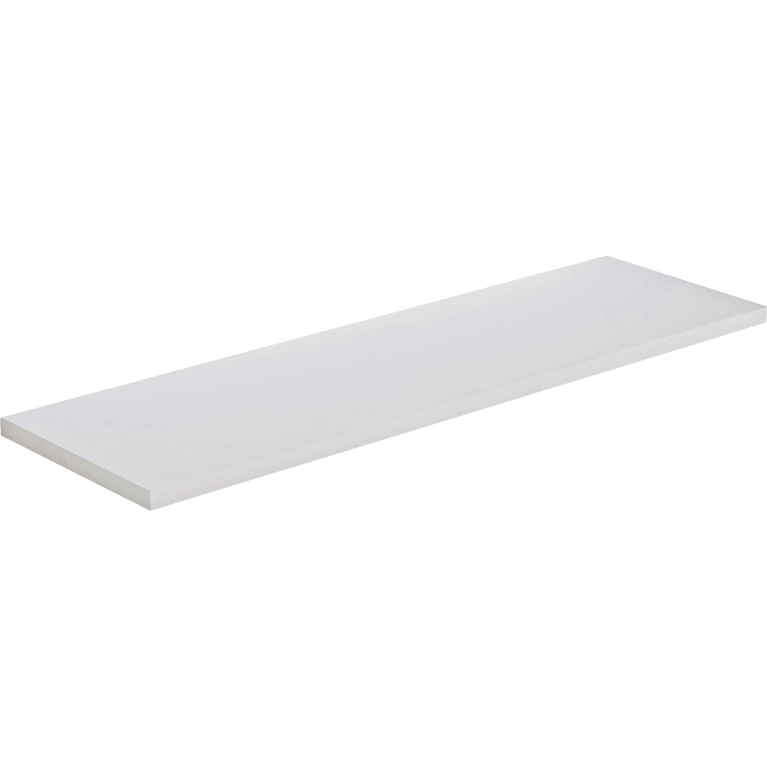 Weißer, eckiger OBI Regalboden, 1,8x60x20 cm, für Wandregale und Stauraum.