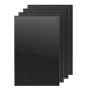 Vier Solakon 450W Full Black Solarmodule, bifazial, Glas-Glas, N-Type für Balkonkraftwerk & Dach.