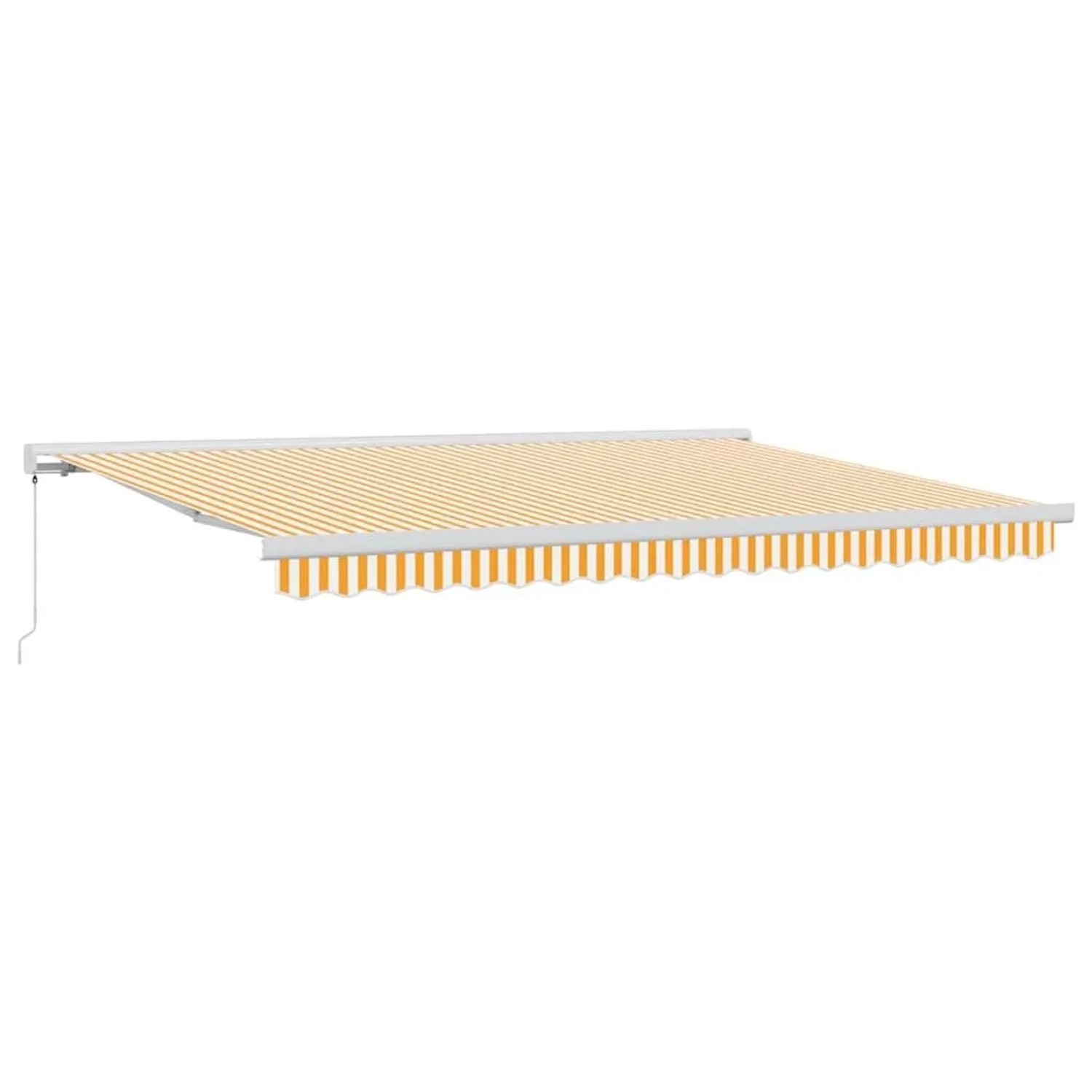 vidaXL Einziehbare Markise Orange und Weiß 450 x 300 cm 3330861