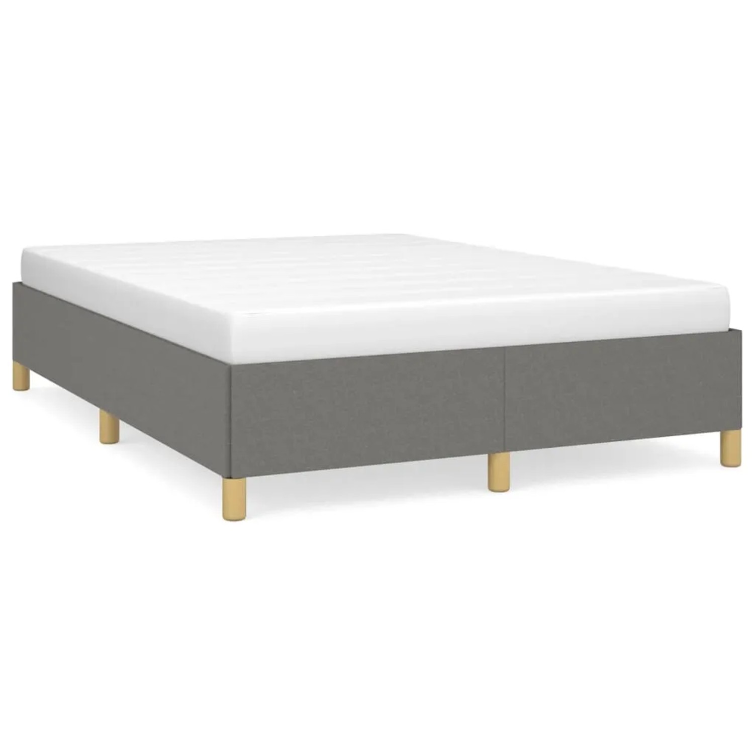 vidaXL Bettgestell ohne Matratze Dunkelgrau 140x190 cm Stoff 347158