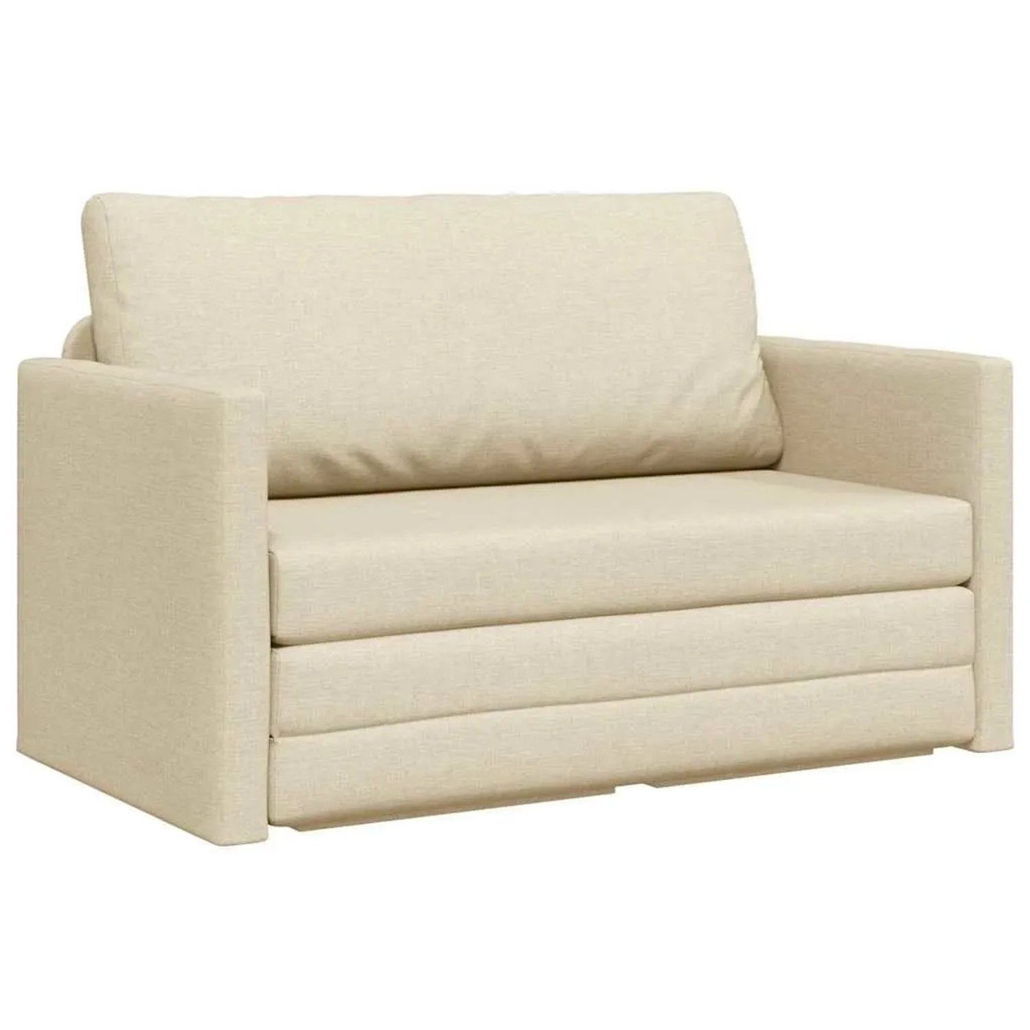 vidaXL Schlafsofa 110cm Creme Stoff 4106697