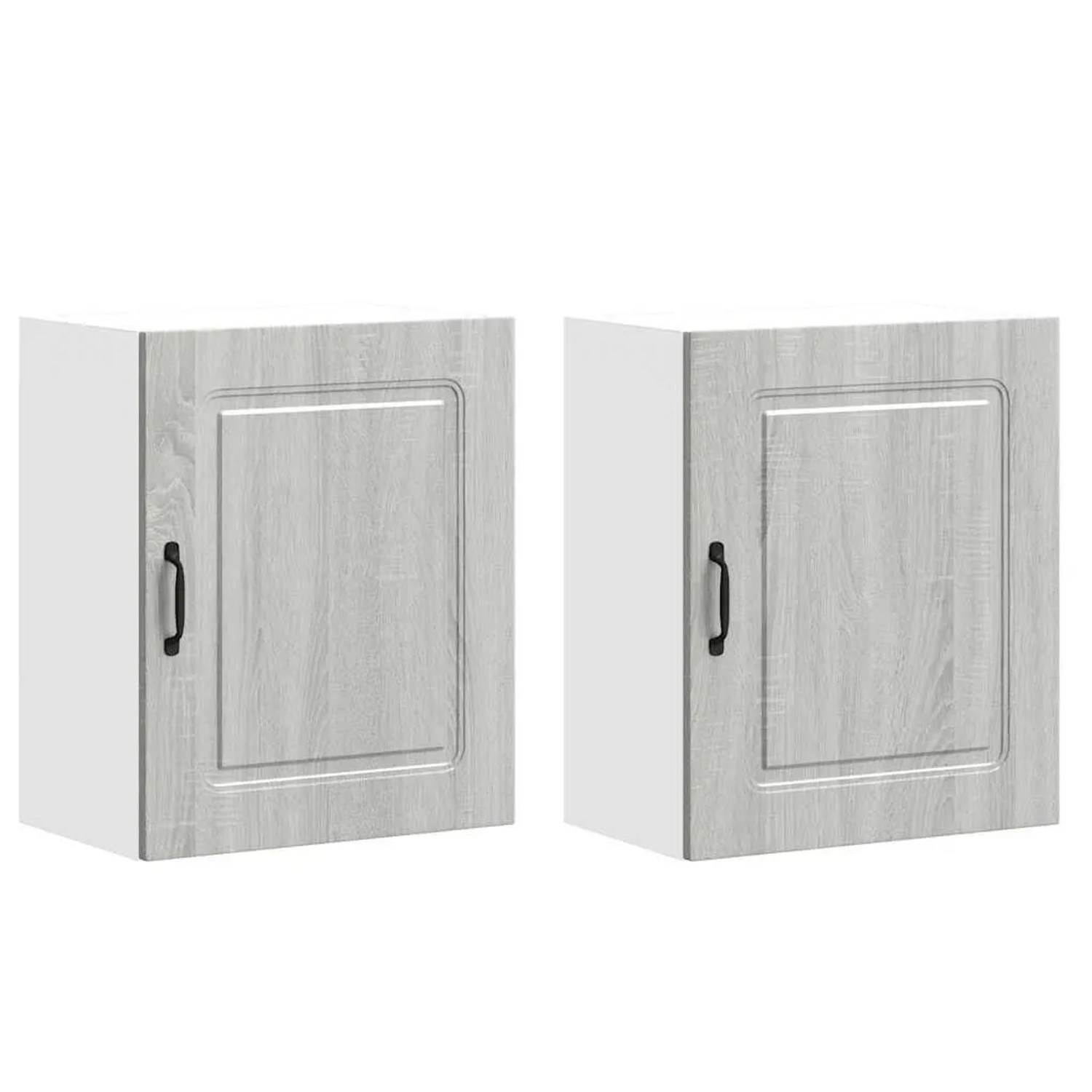 vidaXL Küchen-Hängeschränke 2 Stk Kalmar Grau Sonoma Holzwerkstoff 853570