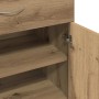 vidaXL Schuhschrank Artisan-Eiche, Holzwerkstoff, mit Schublade, Türen und Regalböden.