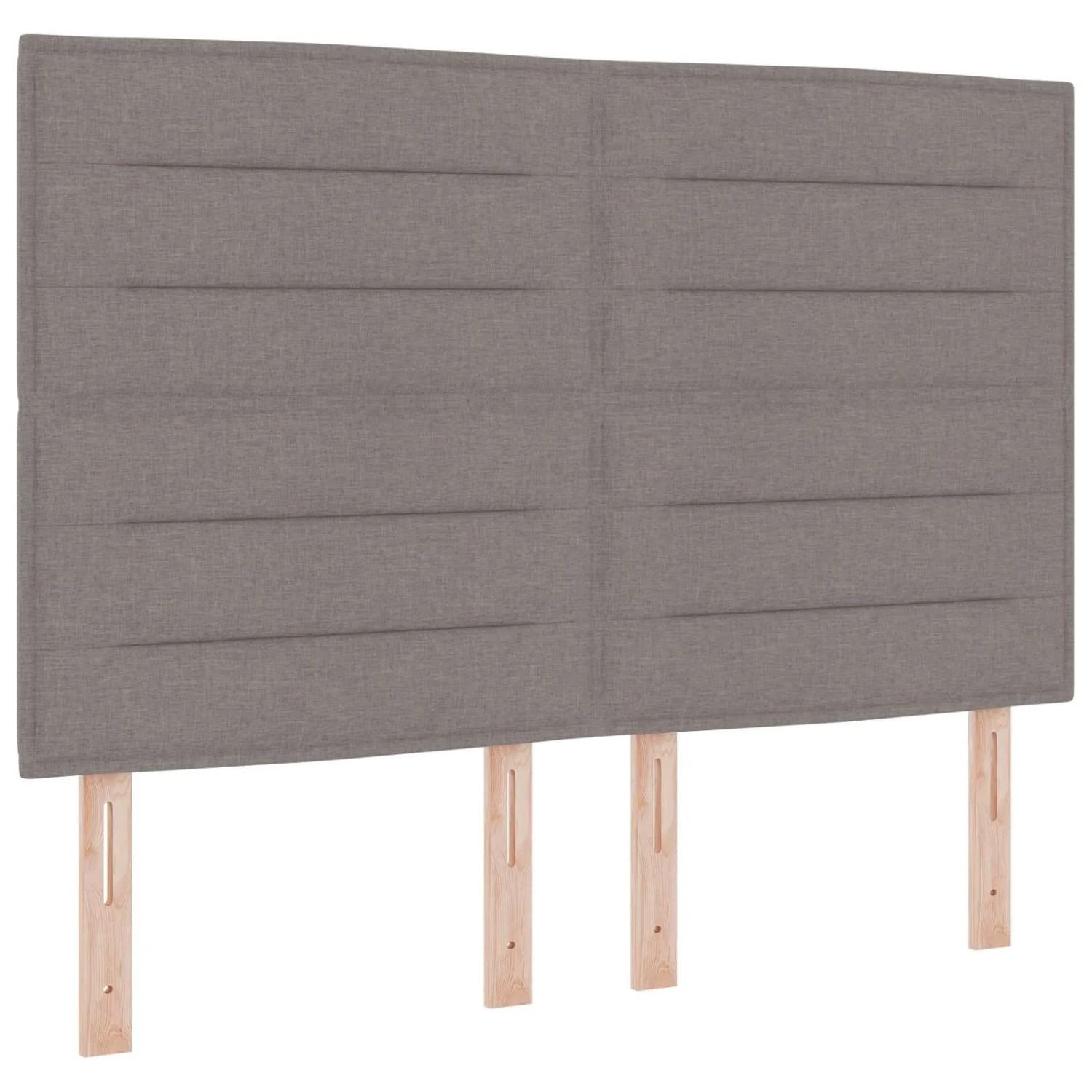 vidaXL LED Kopfteil mit LED-Lichtleisten Taupe 144 cm Polyester 3338290