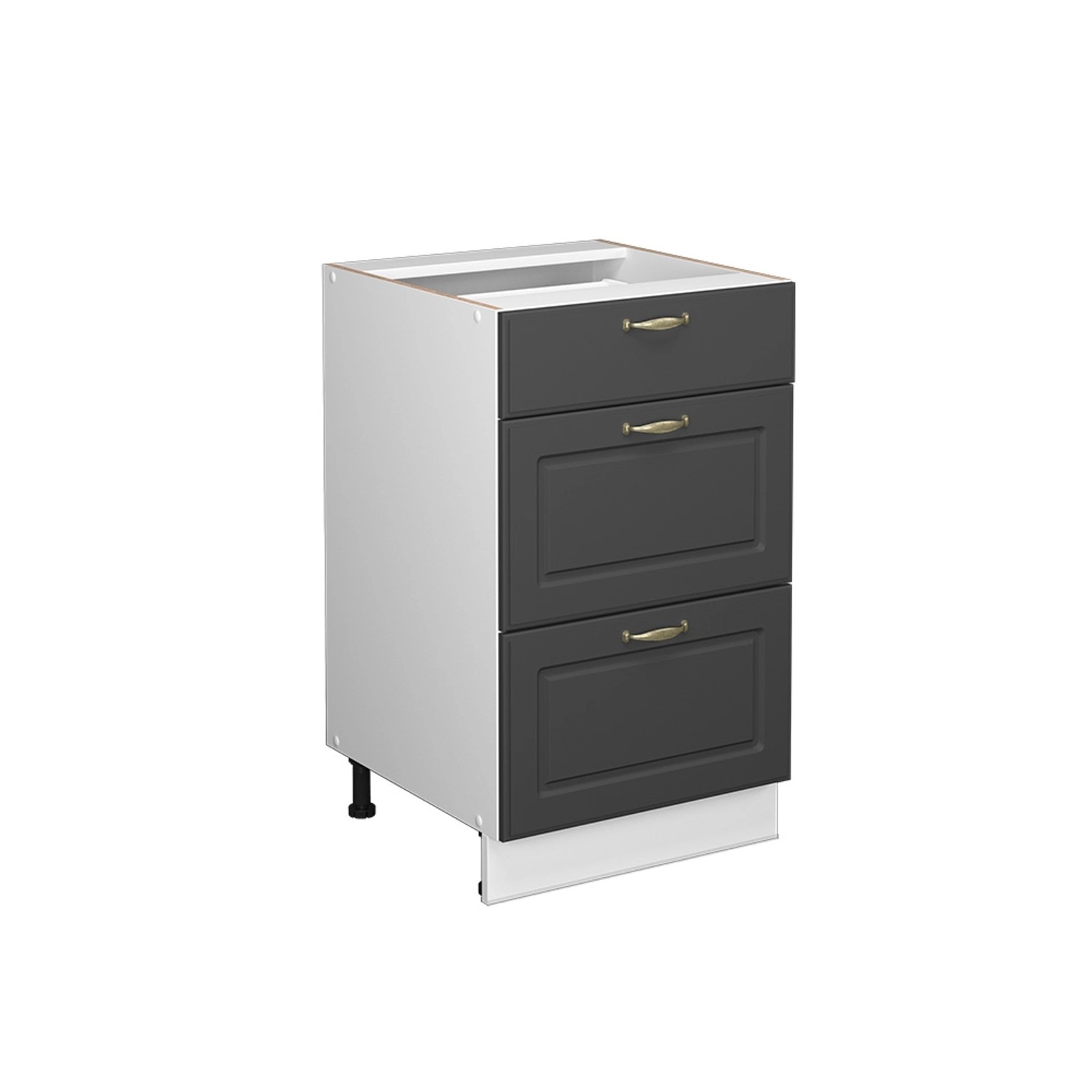 Vicco Badschrank Fame-Line Anthrazit-Gold/Weiß 50 x 82 cm ohne Arbeitsplatte