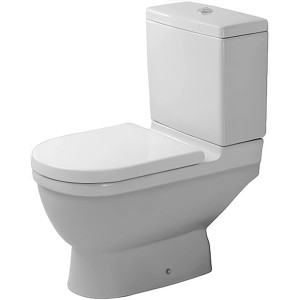 Duravit Starck 3 Stand-WC-Kombi, weiß, Tiefspüler, senkrechter Abgang.