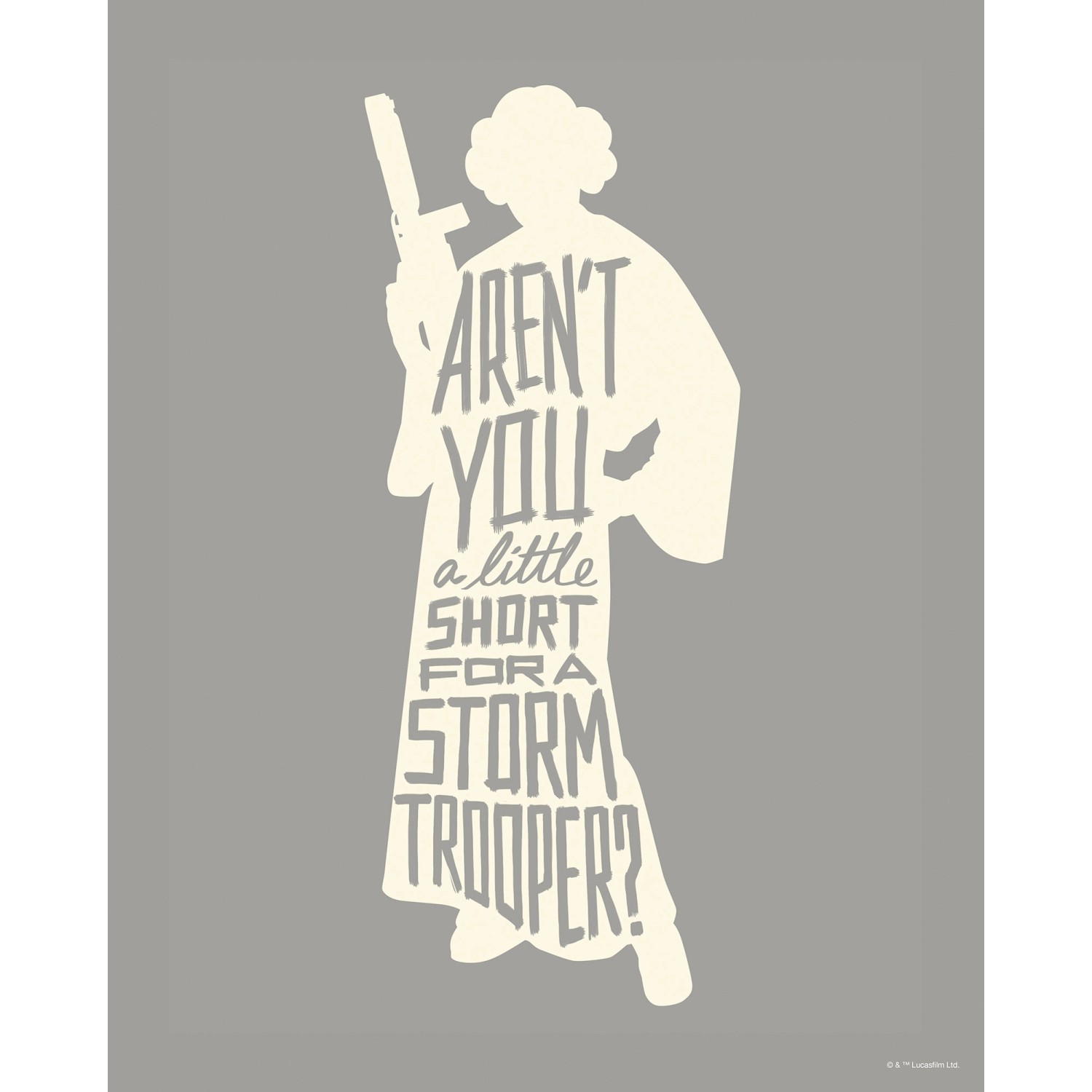 Komar Wandbild "Star Wars Silhouette Quotes Leia", (1 St.), Kinderzimmer, S günstig online kaufen