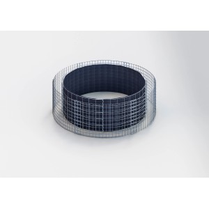 Rundes Gabiona Gabionen-Hochbeet, Ø 172 cm, Maschenweite 5x10 cm, zur Befüllung mit Steinen und Erde.