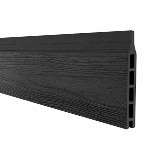 Vorgartenzaun Artura, schiefergrau, WPC-Material mit Holzstruktur, Zaun für den Garten.