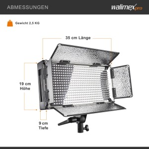 Walimex Pro Led 500 Flächenleuchte 30W Flächenlicht Videoleuchte Studioleuchte