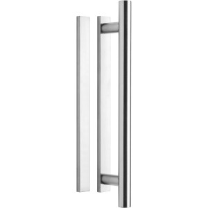 Griffleiste/Griffstange gerundet, Edelstahl gebürstet, zum Kleben für Glas- und Schiebetüren.