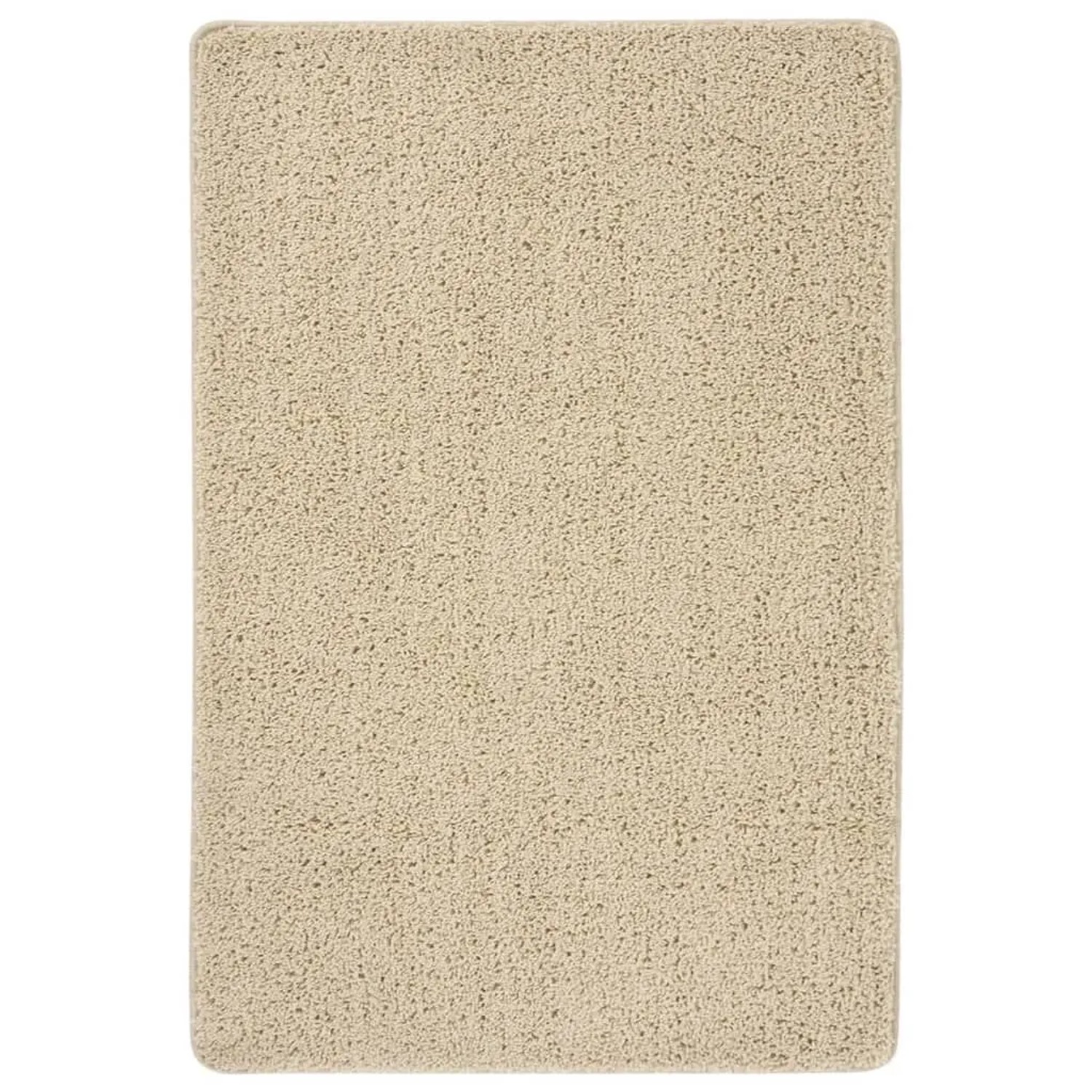 vidaXL Shaggy-Teppich Creme 140x200 cm Rutschfest 340389