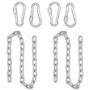 AMANKA 2er Set Hängesessel Kette mit 4 Karabinerhaken, Aufhängung bis 230 kg.