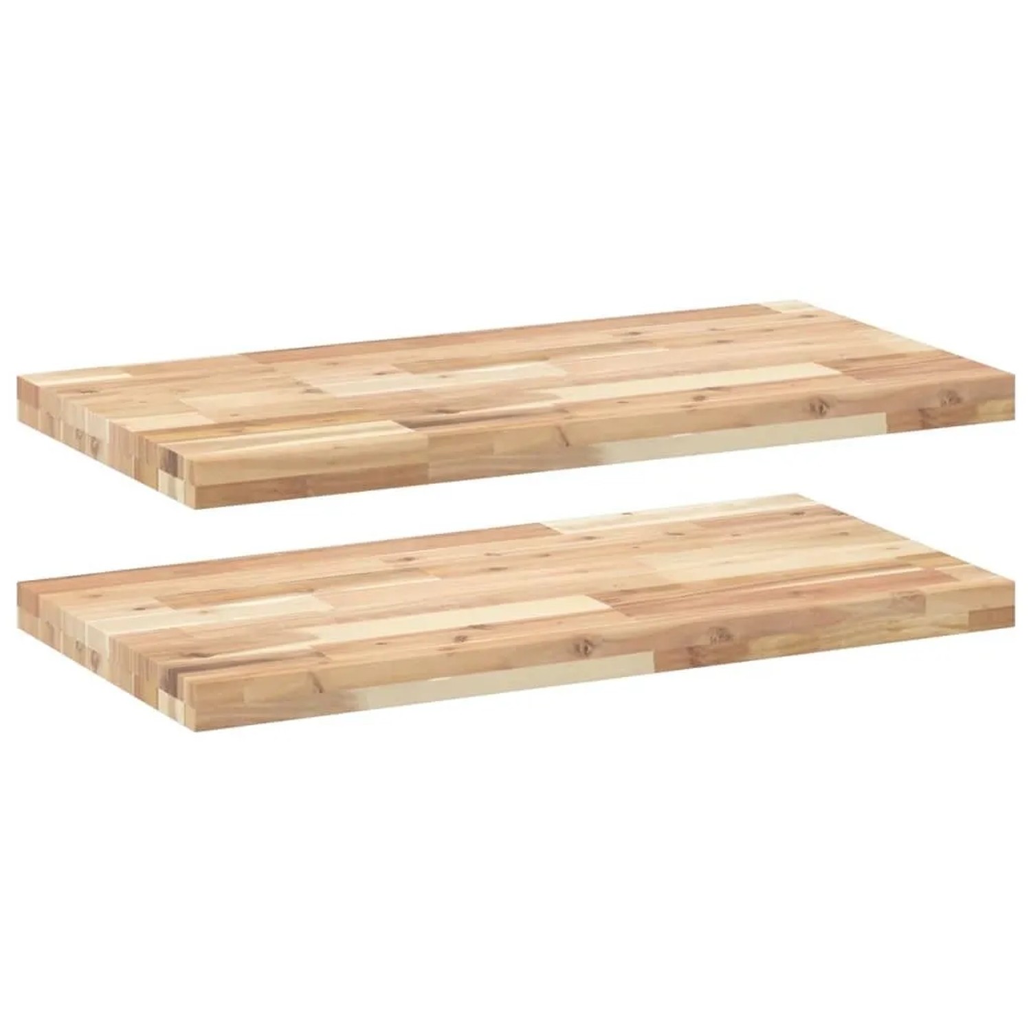 vidaXL Schweberegale 2 Stk 60x40x4 cm Massivholz Akazie Unbehandelt 3279472