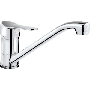 Einhebel-Küchenarmatur Bolzano in Chrom, schwenkbarer Einhebelmischer für die Küche.