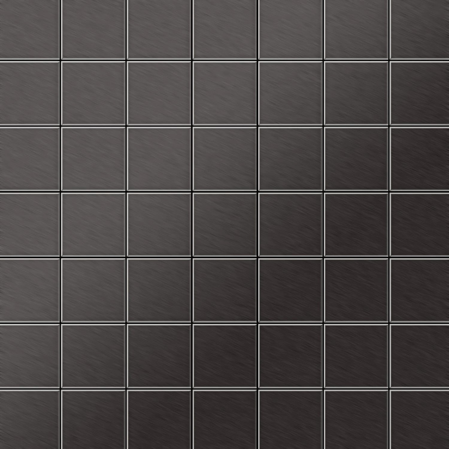 ALLOY Mosaik Fliese Massiv Metall Titan Gebürstet Dunkelgrau 1,6mm Stark At günstig online kaufen