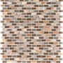 Mosaikfliese Glas Stein 5th Avenue Dark, 28,5x28,5 cm, braun, beige, grau.
