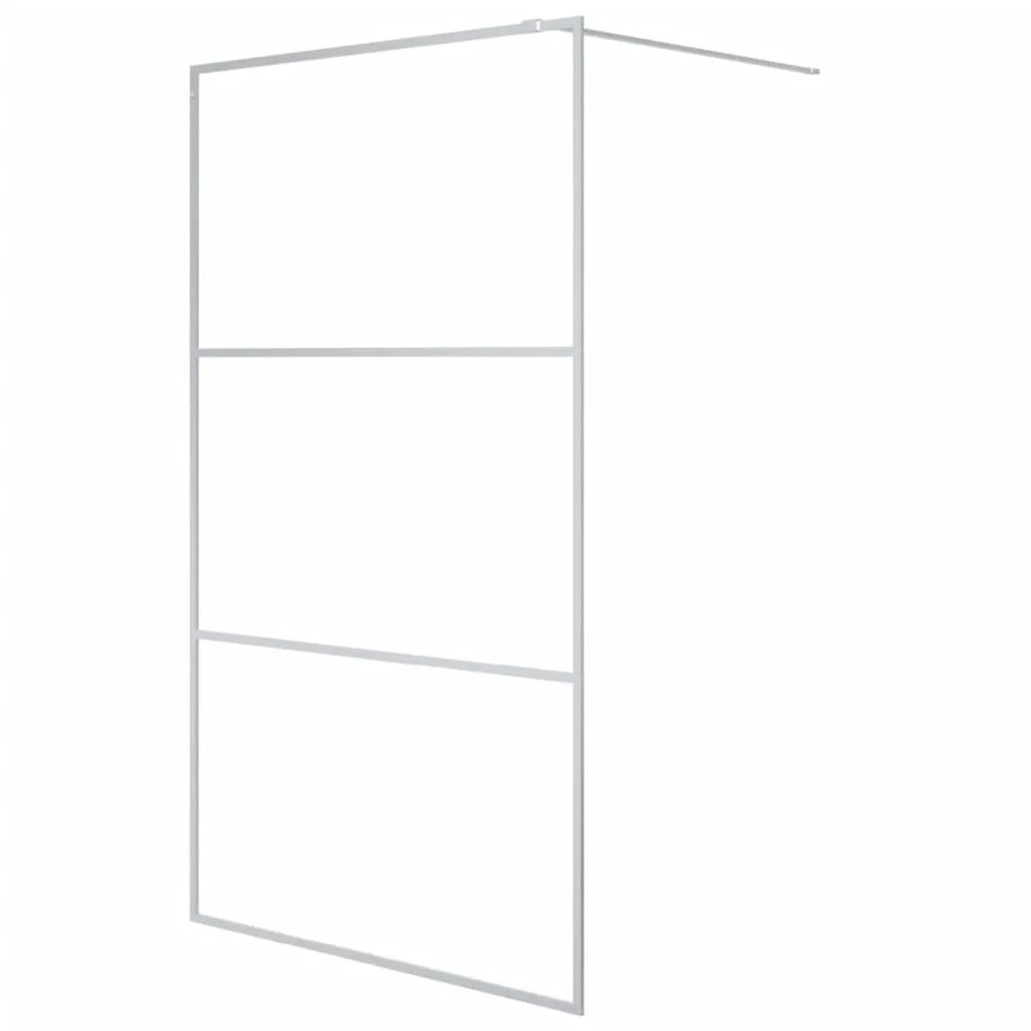 vidaXL Duschwand für Begehbare Dusche Silbern 115x195 cm ESG-Klarglas 152118